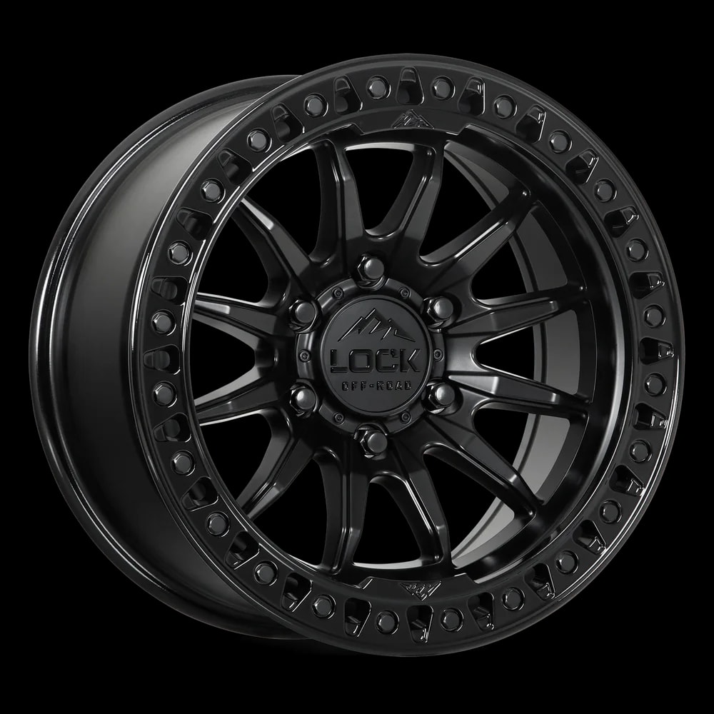 Lock Off-Road Trail in Matte Black With Gloss Black Ring
